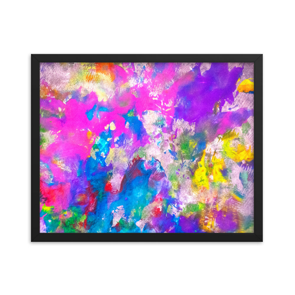 Dorothy Harris Moy | Framed Print, (Psychedelic Acrylic Painting) #002