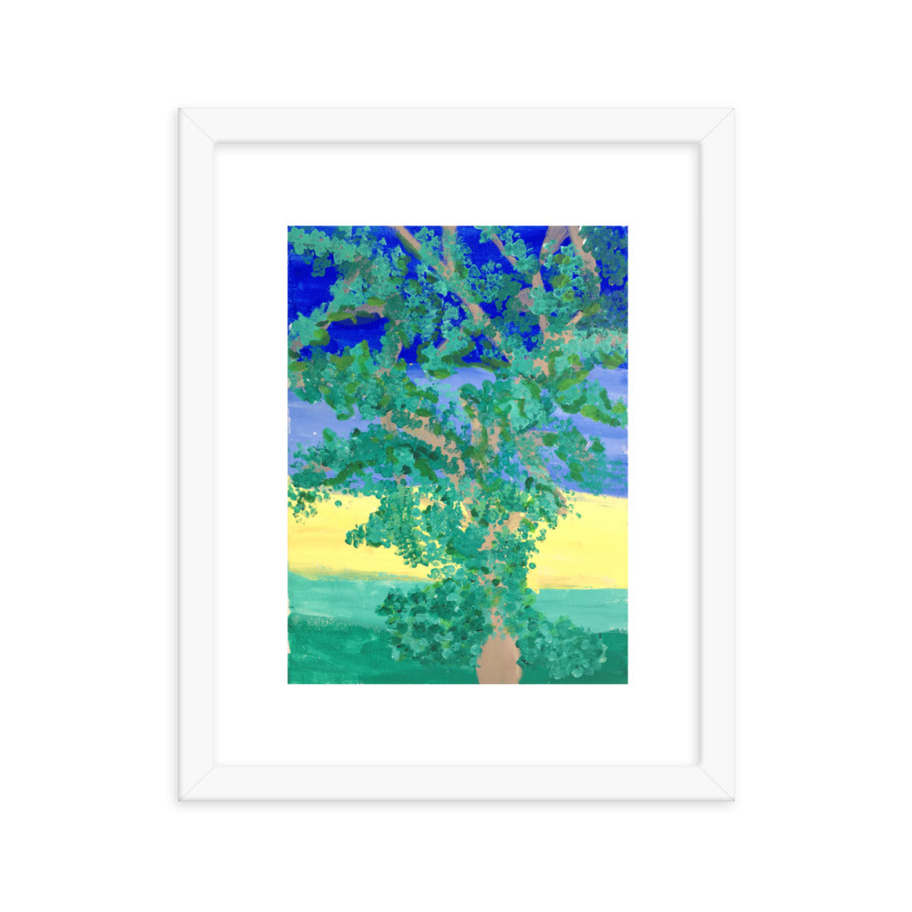 Jill Robinson | Acrylic Painting, Tree | Framed Print #001