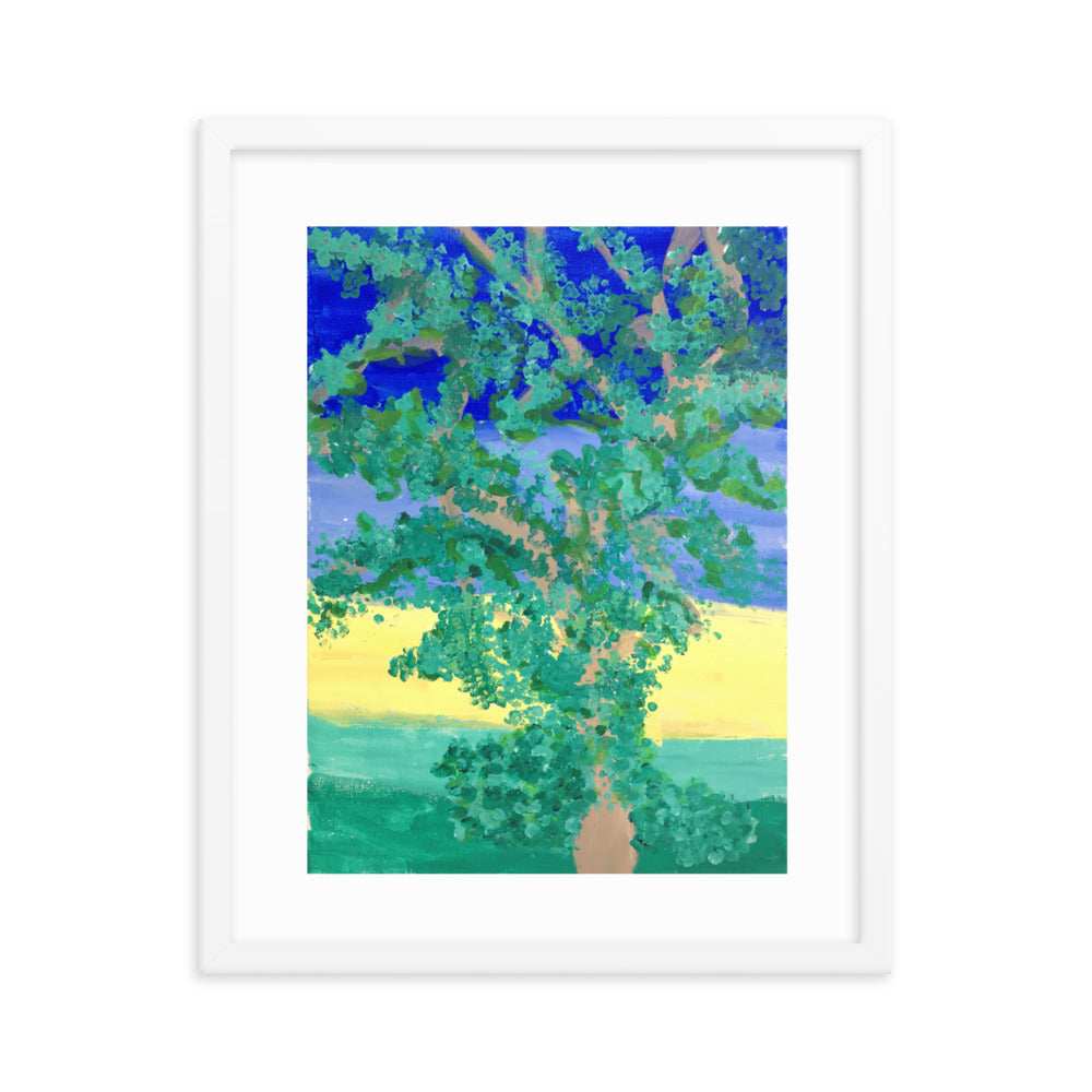 Jill Robinson | Acrylic Painting, Tree | Framed Print #001