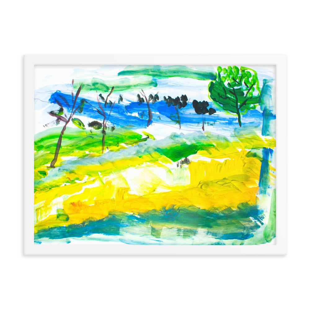 Barbara Mitteldorf | Mixed Media Ladnscape | Framed Print #002