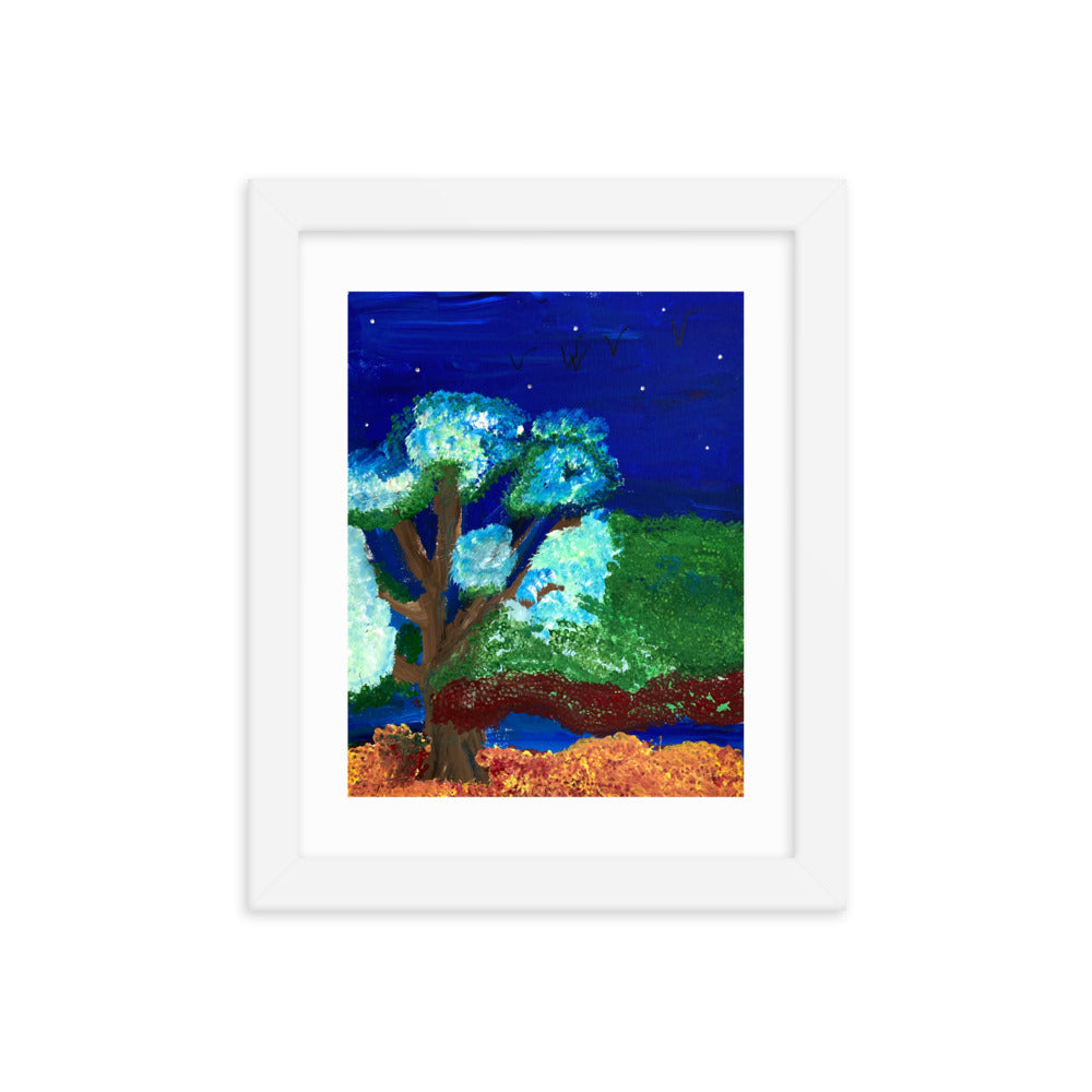 Jill Robinson | Acrylic Painting, Tree | Framed Print #006