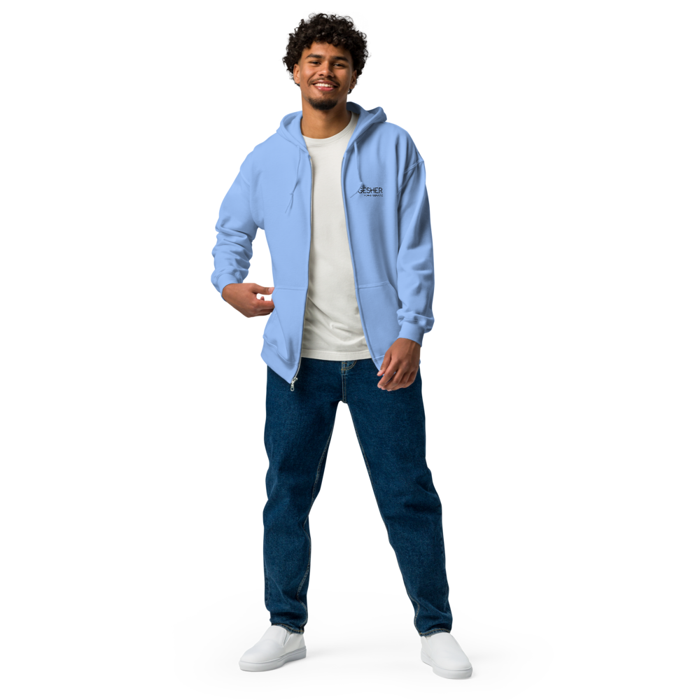 (light colors) 2024 Gesher Cares Campaign Unisex Heavy-Weight Zip Hoodie | Kenneth Rosenthal Design