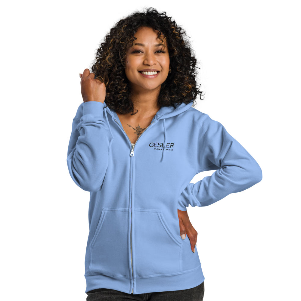 (light colors) 2024 Gesher Cares Campaign Unisex Heavy-Weight Zip Hoodie | Kenneth Rosenthal Design