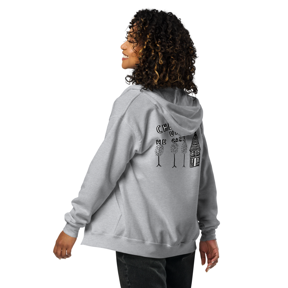 (light colors) 2024 Gesher Cares Campaign Unisex Heavy-Weight Zip Hoodie | Kenneth Rosenthal Design