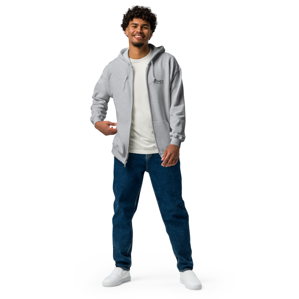 (light colors) 2024 Gesher Cares Campaign Unisex Heavy-Weight Zip Hoodie | Kenneth Rosenthal Design