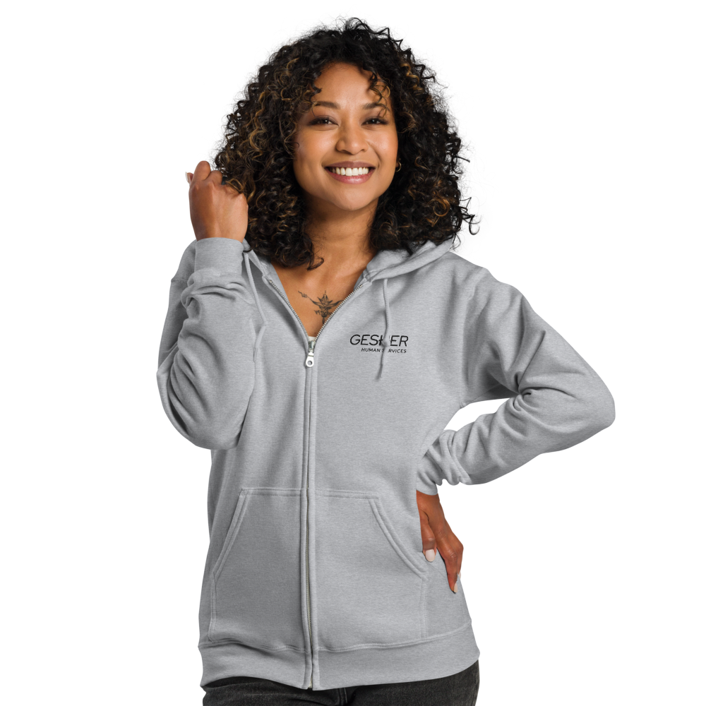 (light colors) 2024 Gesher Cares Campaign Unisex Heavy-Weight Zip Hoodie | Kenneth Rosenthal Design