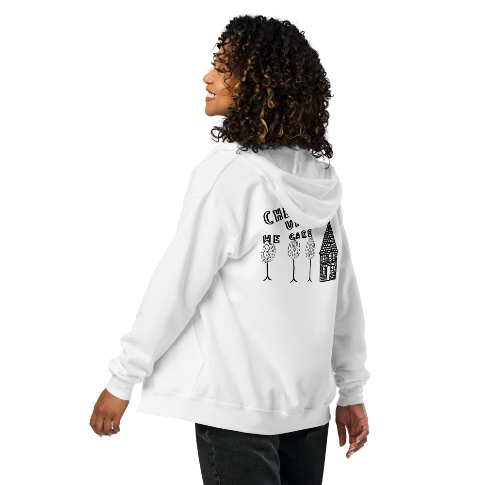 (light colors) 2024 Gesher Cares Campaign Unisex Heavy-Weight Zip Hoodie | Kenneth Rosenthal Design