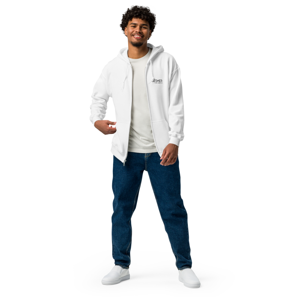 (light colors) 2024 Gesher Cares Campaign Unisex Heavy-Weight Zip Hoodie | Kenneth Rosenthal Design