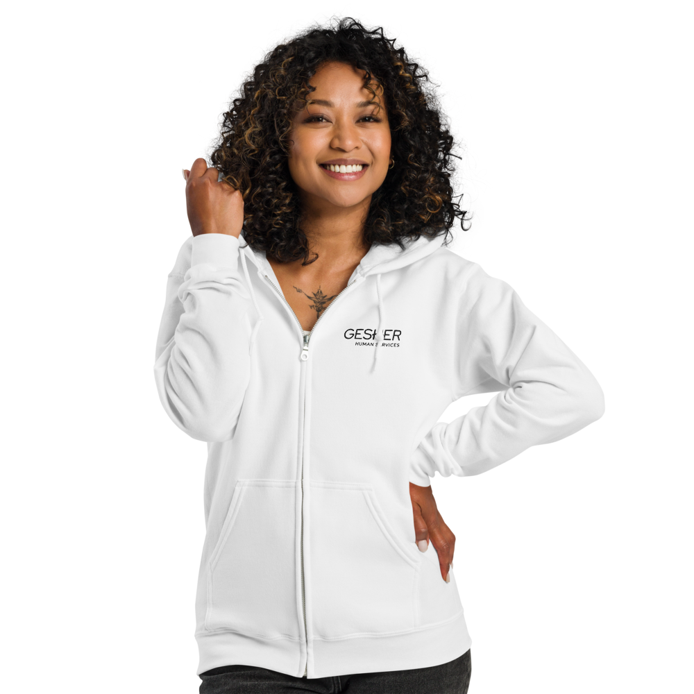 (light colors) 2024 Gesher Cares Campaign Unisex Heavy-Weight Zip Hoodie | Kenneth Rosenthal Design